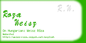 roza weisz business card